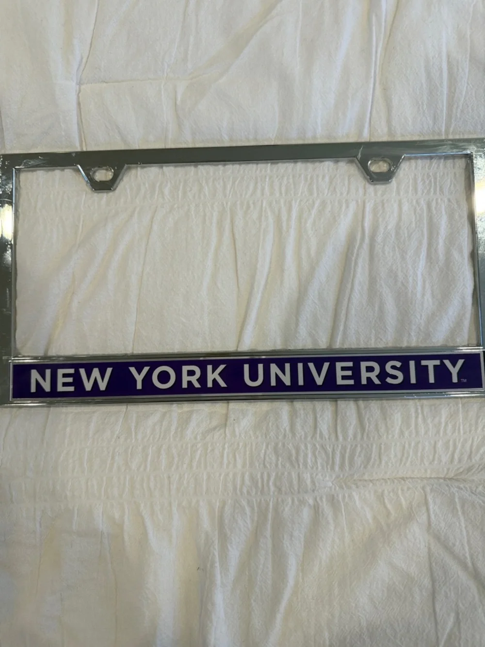 NYU Metal License Plate Frame - Picture 6 of 6
